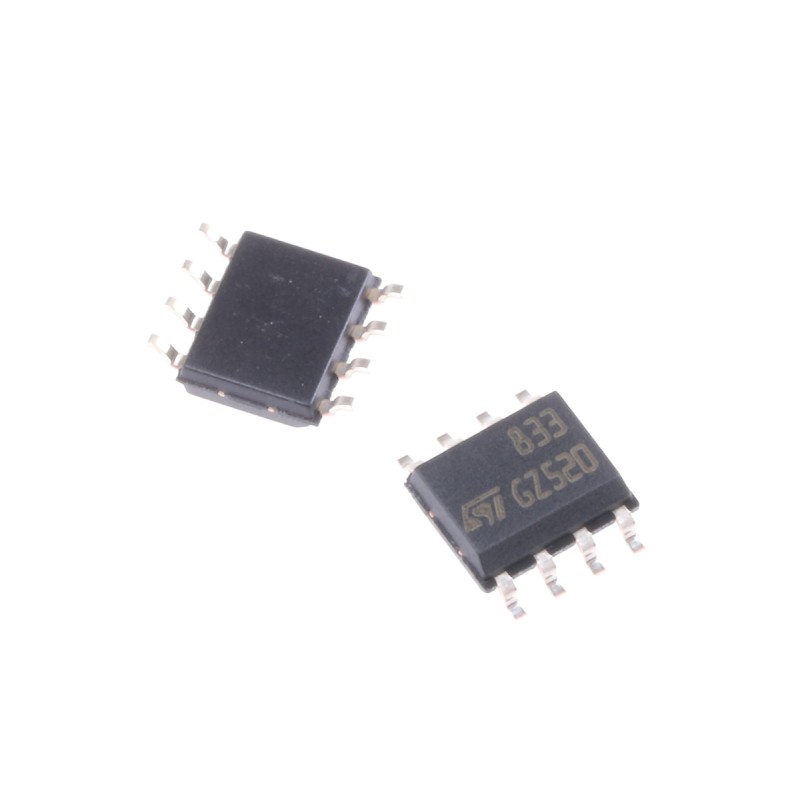 25 pcs - LM833DT STMicroelectronics, Op Amp, 15MHz, 8-Pin SOIC