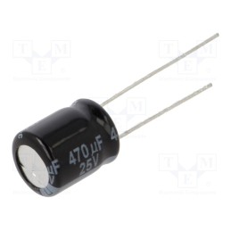 10 pcs x PANASONIC - EEUHD1E471 - Capacitor: electrolytic, THT, 470uF, 25VDC, Ø10x12.5mm, Pitch: 5mm
