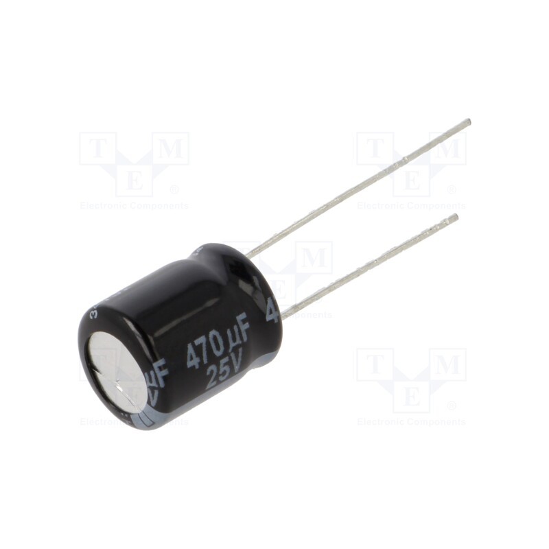 10 pcs x PANASONIC - EEUHD1E471 - Capacitor: electrolytic, THT, 470uF, 25VDC, Ø10x12.5mm, Pitch: 5mm