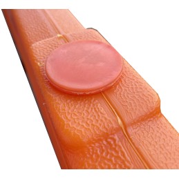 1 pcs - RS PRO Orange Polypropylene Safety Barrier, Red, White Tape