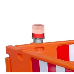 1 pcs - RS PRO Orange Polypropylene Safety Barrier, Red, White Tape
