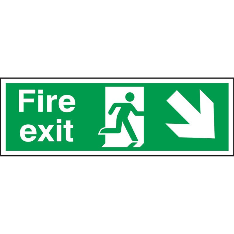 1 pcs - Plastic FIRE EXIT, Fire Exit, English, Exit Sign