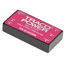 5 pcs - TRACOPOWER TEN 40WIR DC-DC Converter, 12V dc/ 3.33A Output, 18 - 75 V dc Input, 40W, Through Hole, +85°C Max