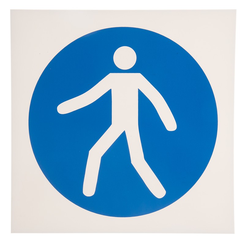 1 pcs - RS PRO Plastic Mandatory Use This Walkway Sign With Pictogram Only Text