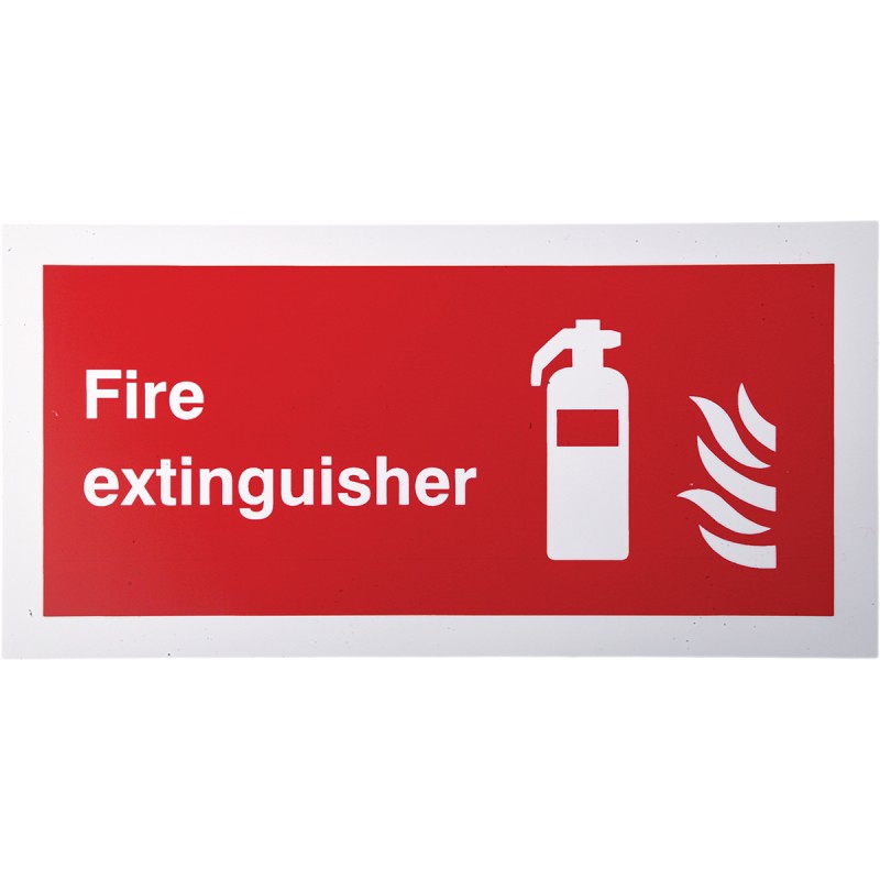 1 pcs - Plastic Fire Safety Sign, Fire extinguisher With English Text