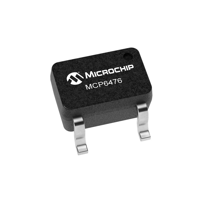 25 pcs - MCP6476UT-E/LT Microchip, Operational Amplifier, Op Amp, RRIO, 3MHz, 5.5 V, 5-Pin SC70-5