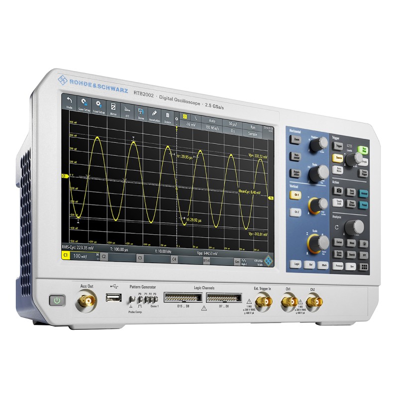 1 pcs - Rohde & Schwarz RTB2002 RTB2000 Series Digital Bench Oscilloscope, 2 Analogue Channels, 100MHz