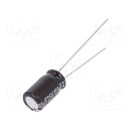 5 pcs x PANASONIC - EEUEB1E101S - Capacitor: electrolytic, THT, 100uF, 25VDC, Ø6.3x11mm, Pitch: 2.5mm