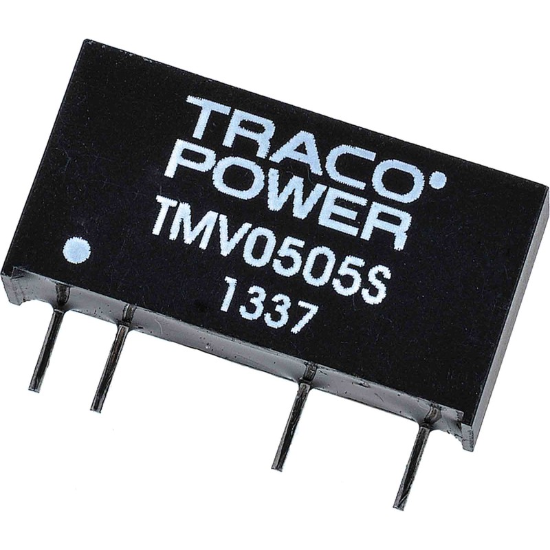 5 pcs - TRACOPOWER TMV DC-DC Converter, 5V dc/ 200mA Output, 4.5 - 5.5 V dc Input, 1W, Through Hole, +85°C Max Temp