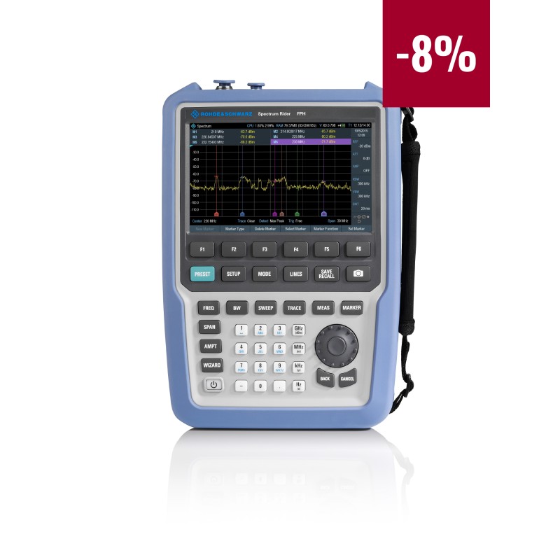 1 pcs - Rohde & Schwarz FPH .02 Handheld Spectrum Analyzer for interference Hunting, 5 KHz to 4GHz