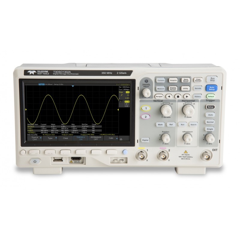 1 pcs - Teledyne LeCroy T3DSO1302A T3DSO1000A Series Digital Bench Oscilloscope, 2 Analogue Channels, 350MHz