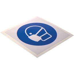 1 pcs - RS PRO Vinyl Mandatory Mask Sign With Pictogram Only Text