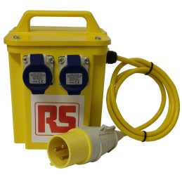 1 pcs - RS PRO 3.3kVA Site Transformer, 110V Primary, 230V Secondary, 2 x 16A O/P