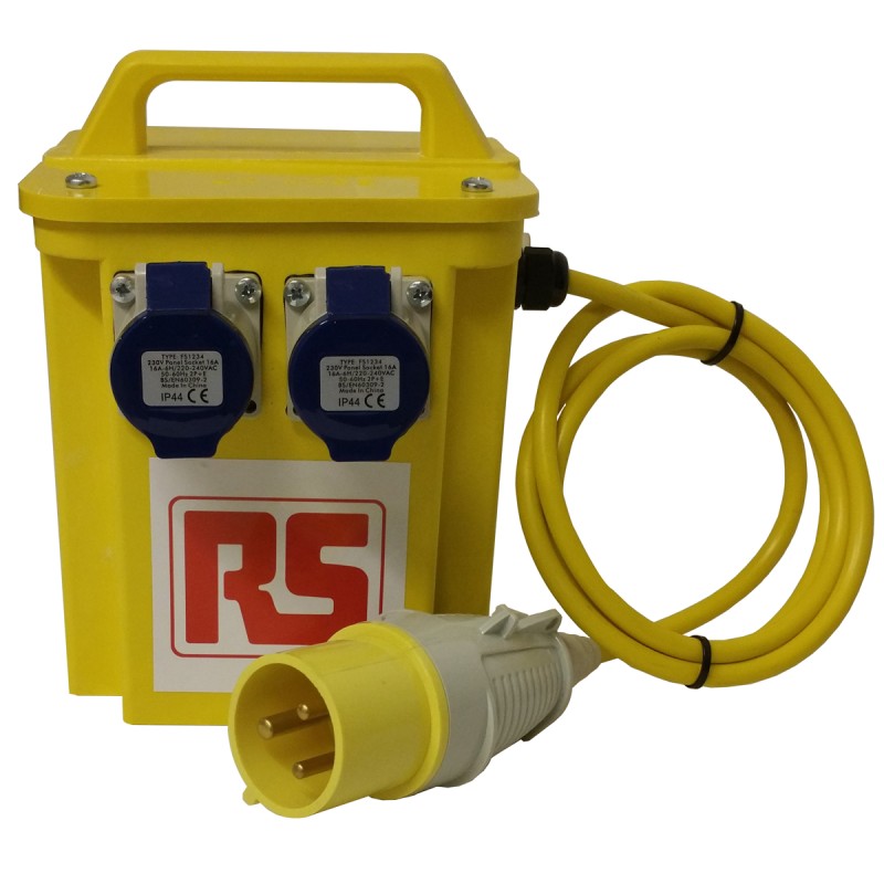 1 pcs - RS PRO 3.3kVA Site Transformer, 110V Primary, 230V Secondary, 2 x 16A O/P