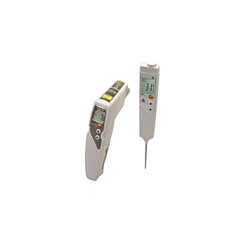 1 pcs - Testo 831 + 106 Kit Infrared Thermometer, -30°C Min, ±1.5 °C Accuracy, °C Measurements