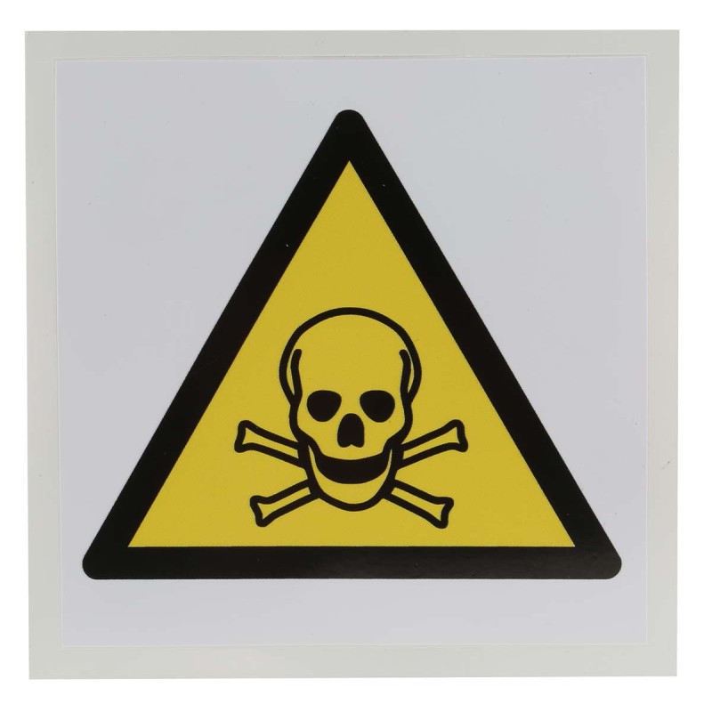 1 pcs - RS PRO Self-Adhesive Hazardous Substances Hazard Warning Sign