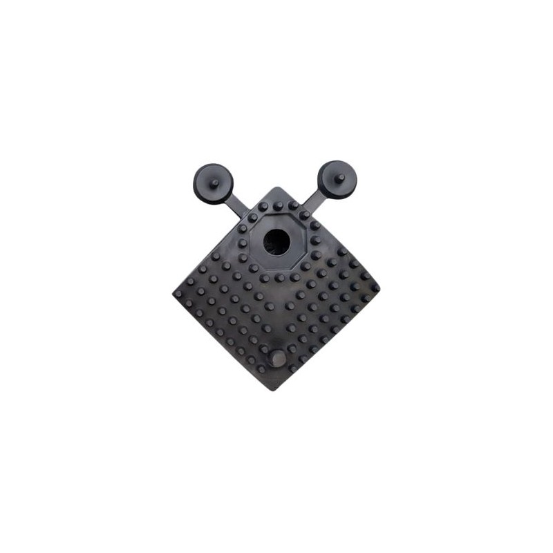 1 pcs - RS PRO Black Anti-slip Tile PVC Tile, Holes Finish 60mm x 60mm x 16mm