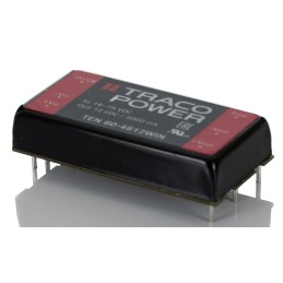 5 pcs - TRACOPOWER TEN 60WIN DC-DC Converter, 12V dc/ 5A Output, 18 - 75 V dc Input, 60W, PCB Mount, +85°C Max Temp