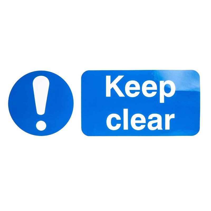 1 pcs - RS PRO Vinyl Mandatory Keep Out Sign With English Text