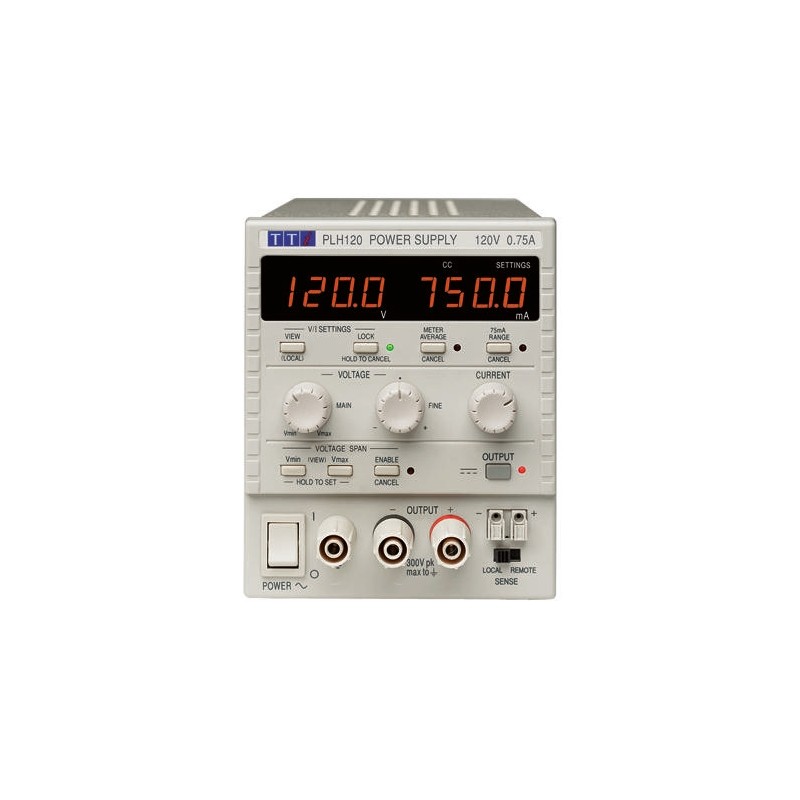 1 pcs - Aim-TTi PL Series Digital Bench Power Supply, 0 - 120V, 0 - 750mA, 1-Output, 90W - UKAS Calibrated
