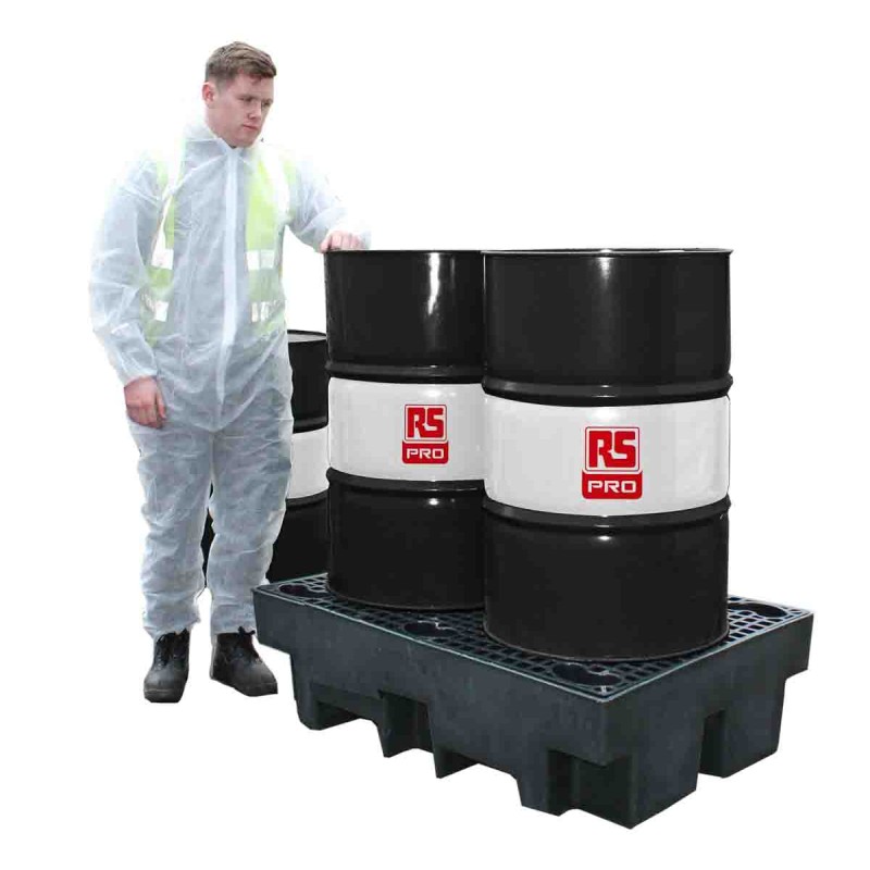 1 pcs - RS PRO Polyethylene Drum Pallet for Oil