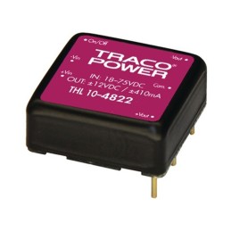 5 pcs - TRACOPOWER THL 10 DC-DC Converter, 12V dc/ 830mA Output, 9 - 18 V dc Input, 10W, Through Hole, +80°C Max Temp