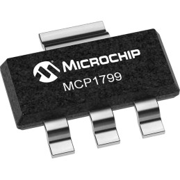 25 pcs - Microchip MCP1799T-3302H/DB, 1 Low Dropout Voltage, Voltage Regulator 80mA, 3.3 V, 5 V 3-Pin, SOT-23, SOT-223