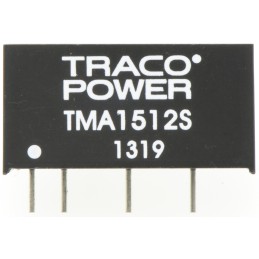 5 pcs - TRACOPOWER TMA DC-DC Converter, 12V dc/ 80mA Output, 13.5 - 16.5 V dc Input, 1W, Through Hole, +85°C Max Temp
