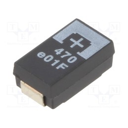 10 pcs x PANASONIC - 2R5TPF470M9L - Capacitor: tantalum-polymer, 470uF, 2.5VDC, TPF, SMD, ±20%, 2000h