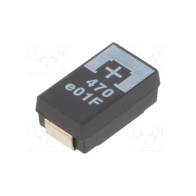 10 pcs x PANASONIC - 2R5TPF470M9L - Capacitor: tantalum-polymer, 470uF, 2.5VDC, TPF, SMD, ±20%, 2000h