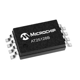 25 pcs - Microchip AT25128B-XHL-B, 128kbit EEPROM Memory Chip, 80ns 8-Pin TSSOP-8 Serial-SPI