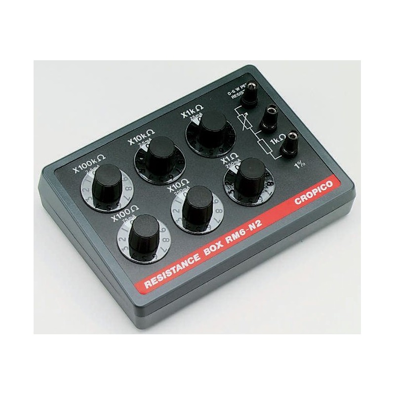 1 pcs - Cropico Resistance Decade Box, Resistance Resolution 100Ω, Absolute Maximum Resistance Measurement 10MΩ, RS Calibration