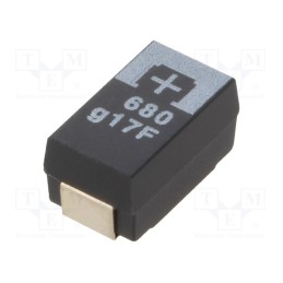 10 pcs x PANASONIC - 4TPF680MZH - Capacitor: tantalum-polymer, 680uF, 4VDC, TPF, SMD, ±20%, -55÷105°C