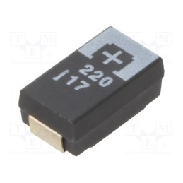 10 pcs x PANASONIC - 6TPE220MIL - Capacitor: tantalum-polymer, 220uF, 6.3VDC, TPE, SMD, ±20%, 2000h