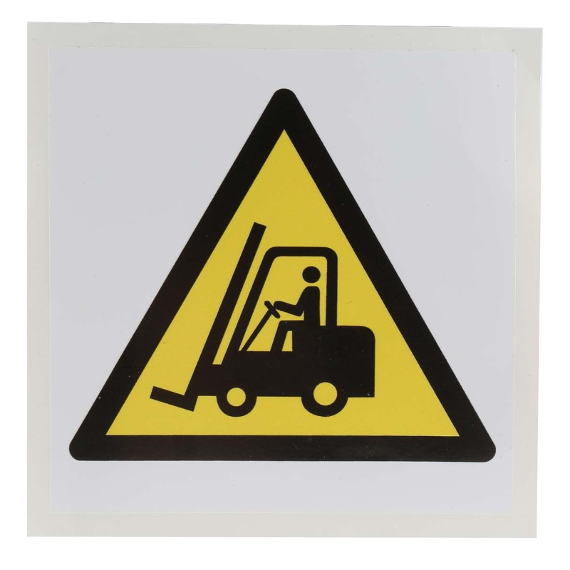 1 pcs - RS PRO Self-Adhesive Fork Lift Hazard Hazard Warning Sign