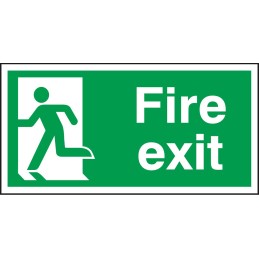1 pcs - PVC FIRE EXIT, Fire Exit, English, Exit Sign