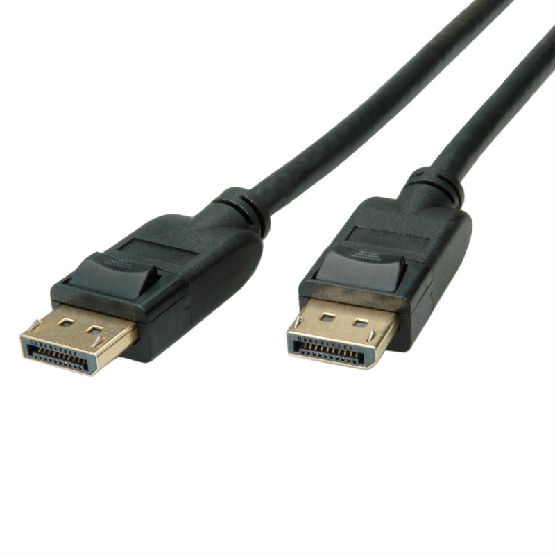 1 pcs - Roline Male DisplayPort to Male DisplayPort Display Port Cable, 7680 x 4320, 1m