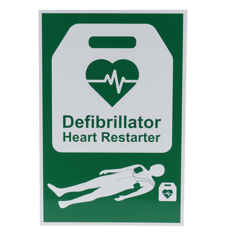 1 pcs - RS PRO Rigid Plastic AED Sign, H200 mm W300mm