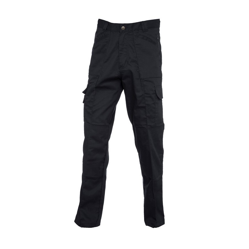 1 pcs - Uneek UC903 Black Men's 35% Cotton, 65% Polyester Trousers 34in, 86cm Waist