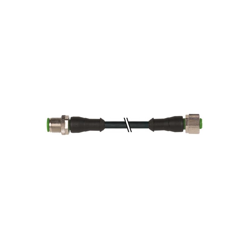 1 pcs - Murrelektronik Limited Straight Male 4 way M12 to Straight Female 4 way M12 Connector & Cable, 3m