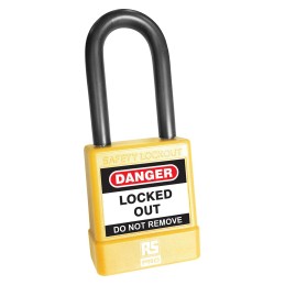 1 pcs - RS PRO Yellow Steel Safety Padlocks