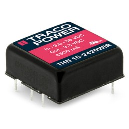 5 pcs - TRACOPOWER THN 15WIR DC-DC Converter, 24V dc/ 625mA Output, 9 - 36 V dc Input, 15W, PCB Mount, +85°C Max Temp