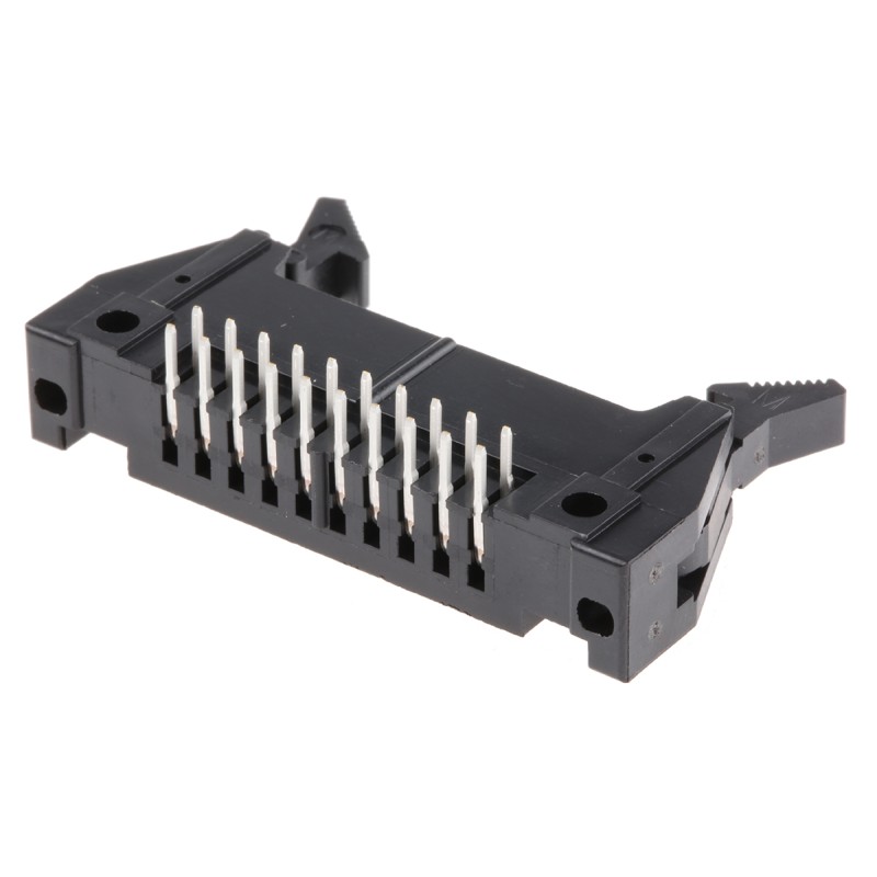 1 pcs - Hirose HIF3B Series Right Angle Through Hole PCB Header, 20 Contact(s), 2.54mm Pitch, 2 Row(s), Shrouded