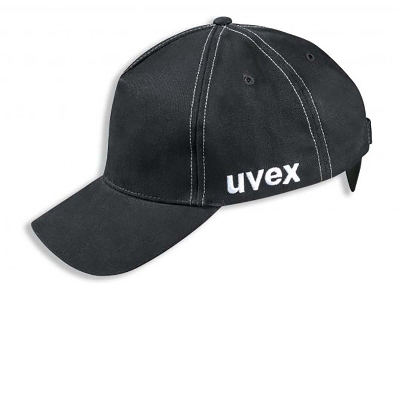 1 pcs - Uvex Black Standard Peak Bump Cap