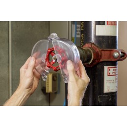 1 pcs - Brady Clear Polycarbonate Gate Valve Lockout, 9.7mm Shackle, 64mm Attachment