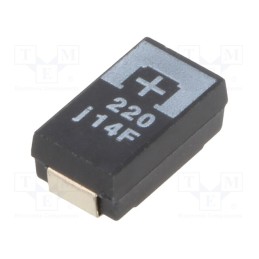 10 pcs x PANASONIC - 6TPF220MPL - Capacitor: tantalum-polymer, 220uF, 6.3VDC, TPF, SMD, ±20%, 2000h