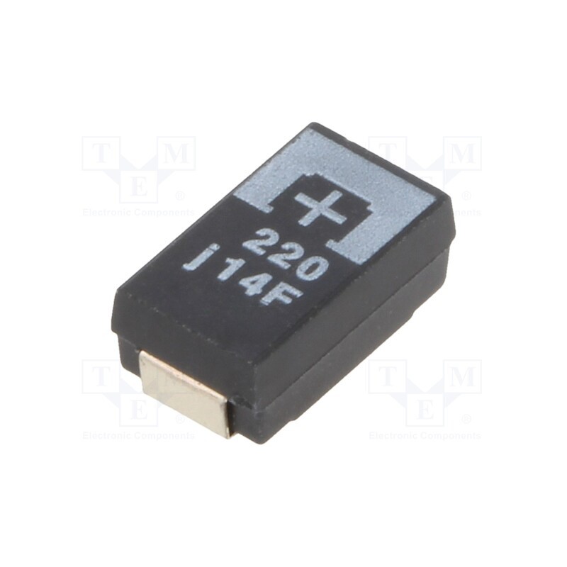 10 pcs x PANASONIC - 6TPF220MPL - Capacitor: tantalum-polymer, 220uF, 6.3VDC, TPF, SMD, ±20%, 2000h
