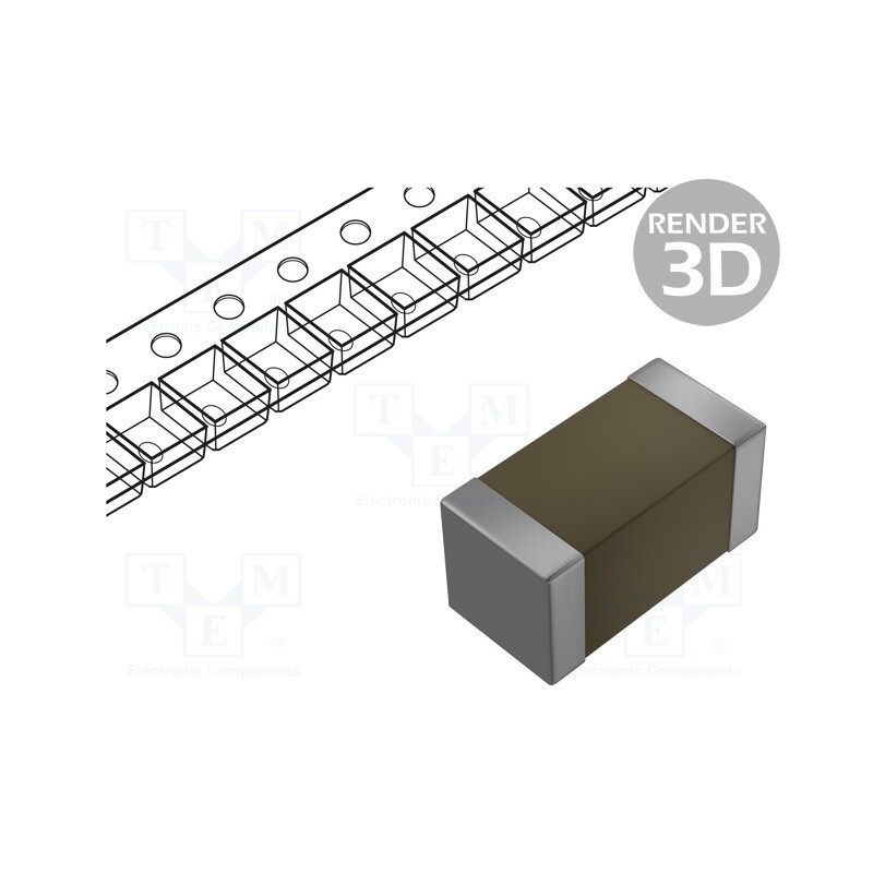 10 pcs x KEMET - C1206C470JDGACTU - Capacitor: ceramic, MLCC, 47pF, 1kV, C0G (NP0), ±5%, SMD, 1206
