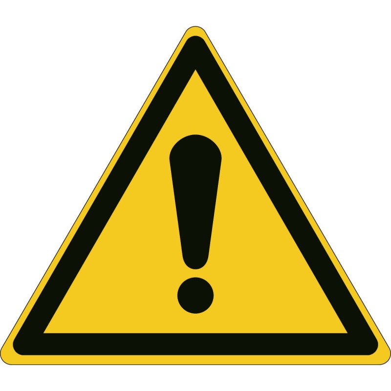 1 pcs - Brady Self-Adhesive General Hazard Hazard Warning Sign