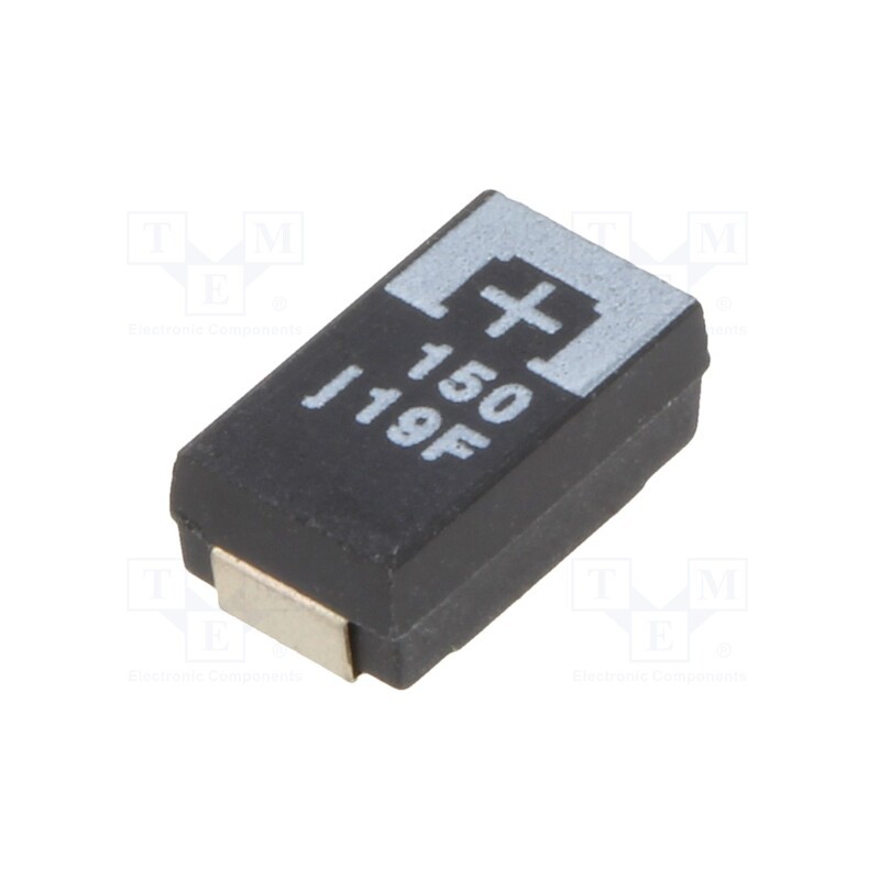 10 pcs x PANASONIC - 6TPF150MPL - Capacitor: tantalum-polymer, 150uF, 6.3VDC, TPF, SMD, ±20%, 2000h
